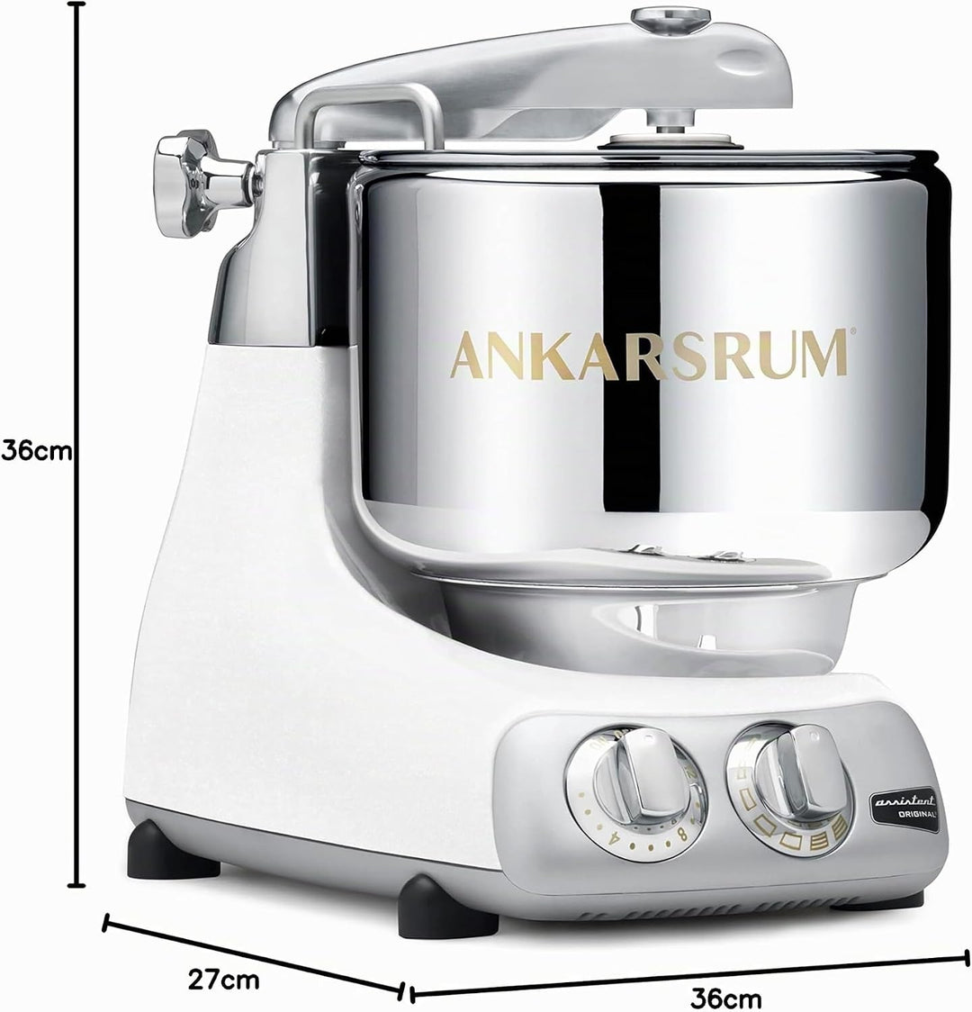 Ankarsrum - Assistent Original Basis Küchenmaschine Creme AKM6230MW Mineral Weiss