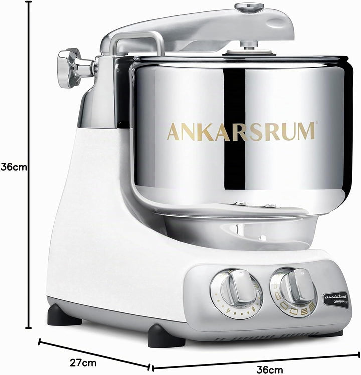 Ankarsrum - Assistent Original Basis Küchenmaschine Creme AKM6230MW Mineral Weiss