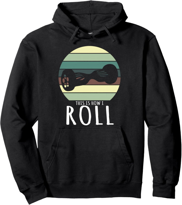So rolle ich Retro-Hoverboard-Design Pullover Hoodie