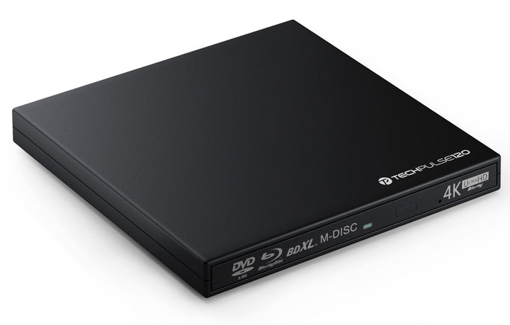 techPulse120 Externes UHD 4k 3D M-Disc BDXL USB 3.0 USB-C Laufwerk Blu-ray Brenner Burner Superdrive