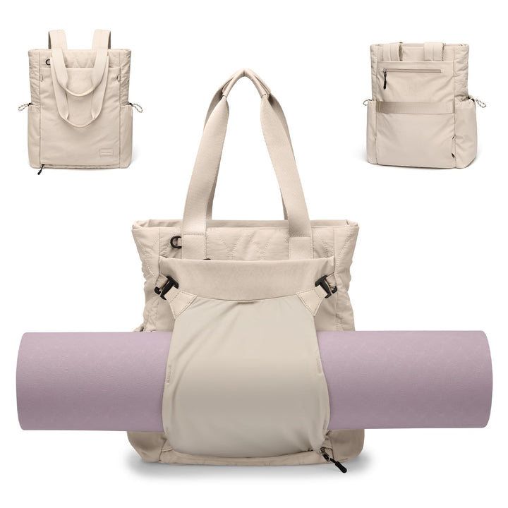 GOLF SUPAGS Convertible Laptop Rucksack Damen Yogatasche Sporttasche, Gesteppte Tragetasche, Yogamat