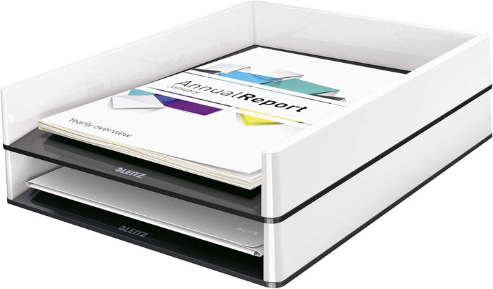 Leitz Wow Schreibtisch Accessoires Ablage Paket schwarz weiss (Ablage Paket, Weiss │ Schwarz)