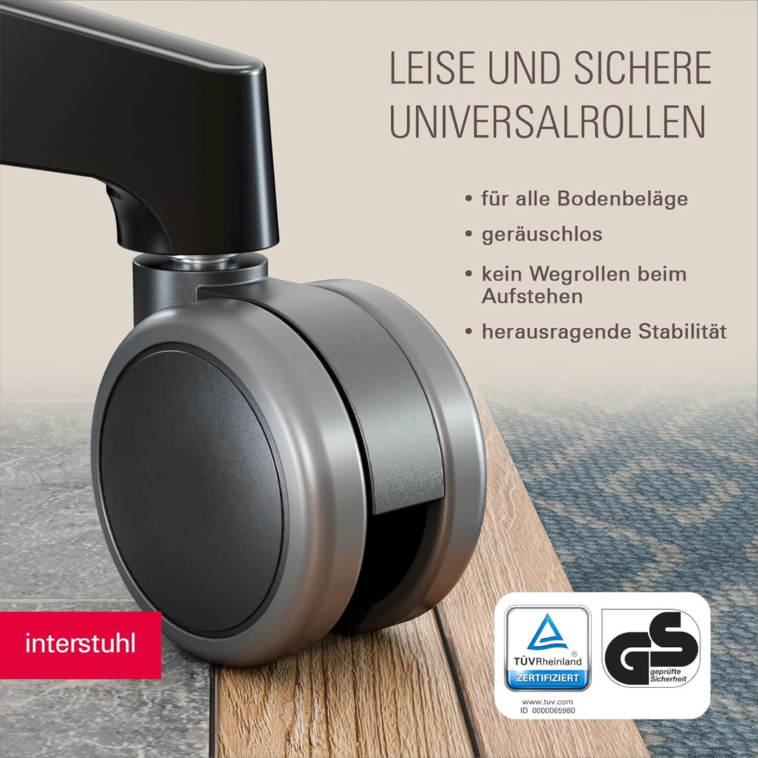 Interstuhl Style Soft Ergonomischer Bürostuhl – Gepolsterter Schreibtischstuhl mit Automatik-Mechani