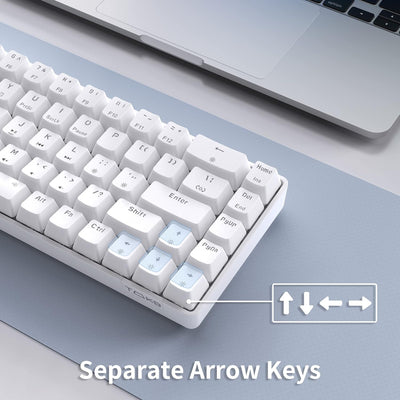 TMKB Mechanische Gaming Tastatur, T68se 60% Prozent Tastatur mit USB Kabel, Anti Ghosting QWERTY Lay