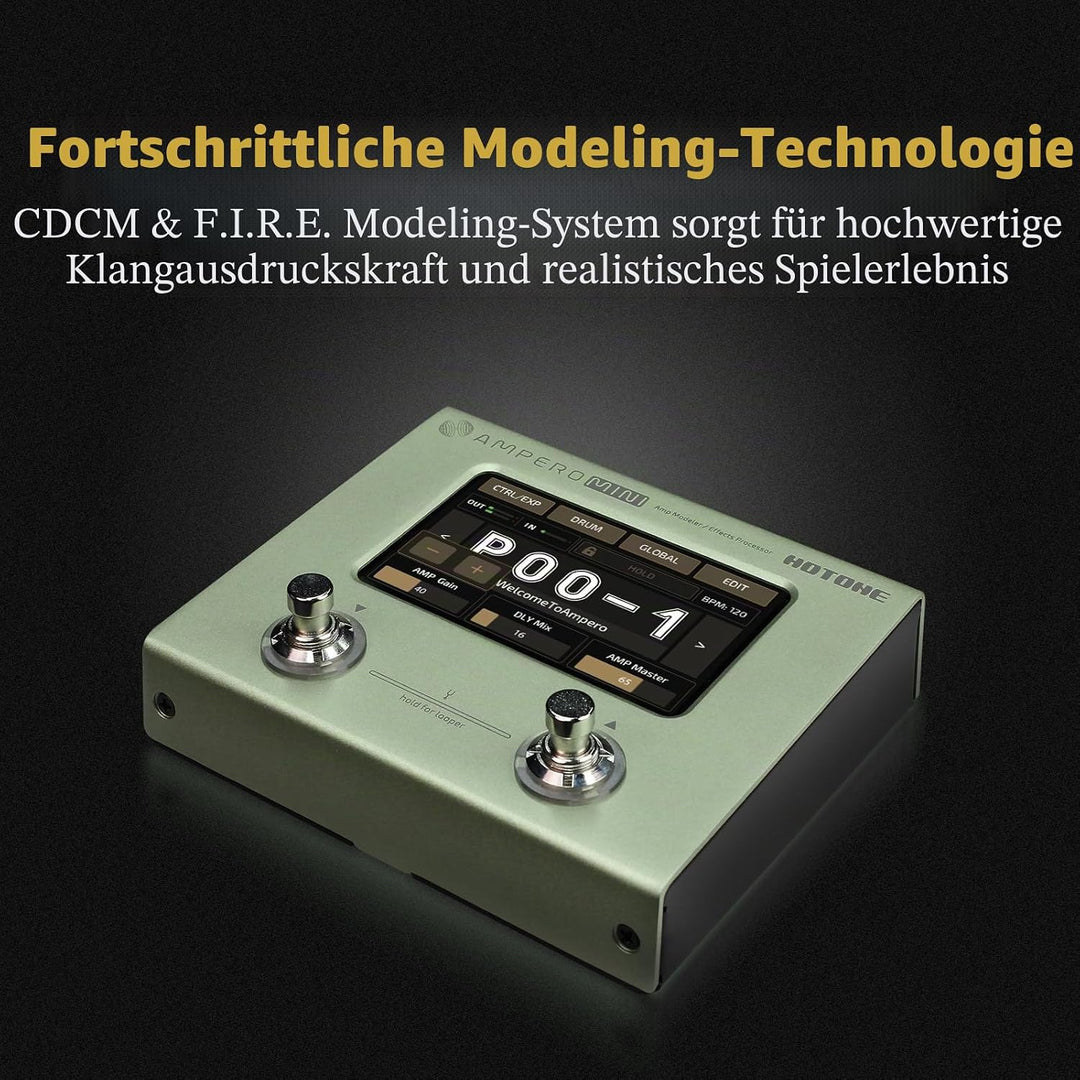 Hotone Gitarre Bass Multi-Effekte Prozessor Touchscreen Gitarre Bass Amp Modellierung IR Cabinets Si