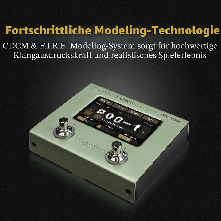 Hotone Gitarre Bass Multi-Effekte Prozessor Touchscreen Gitarre Bass Amp Modellierung IR Cabinets Si