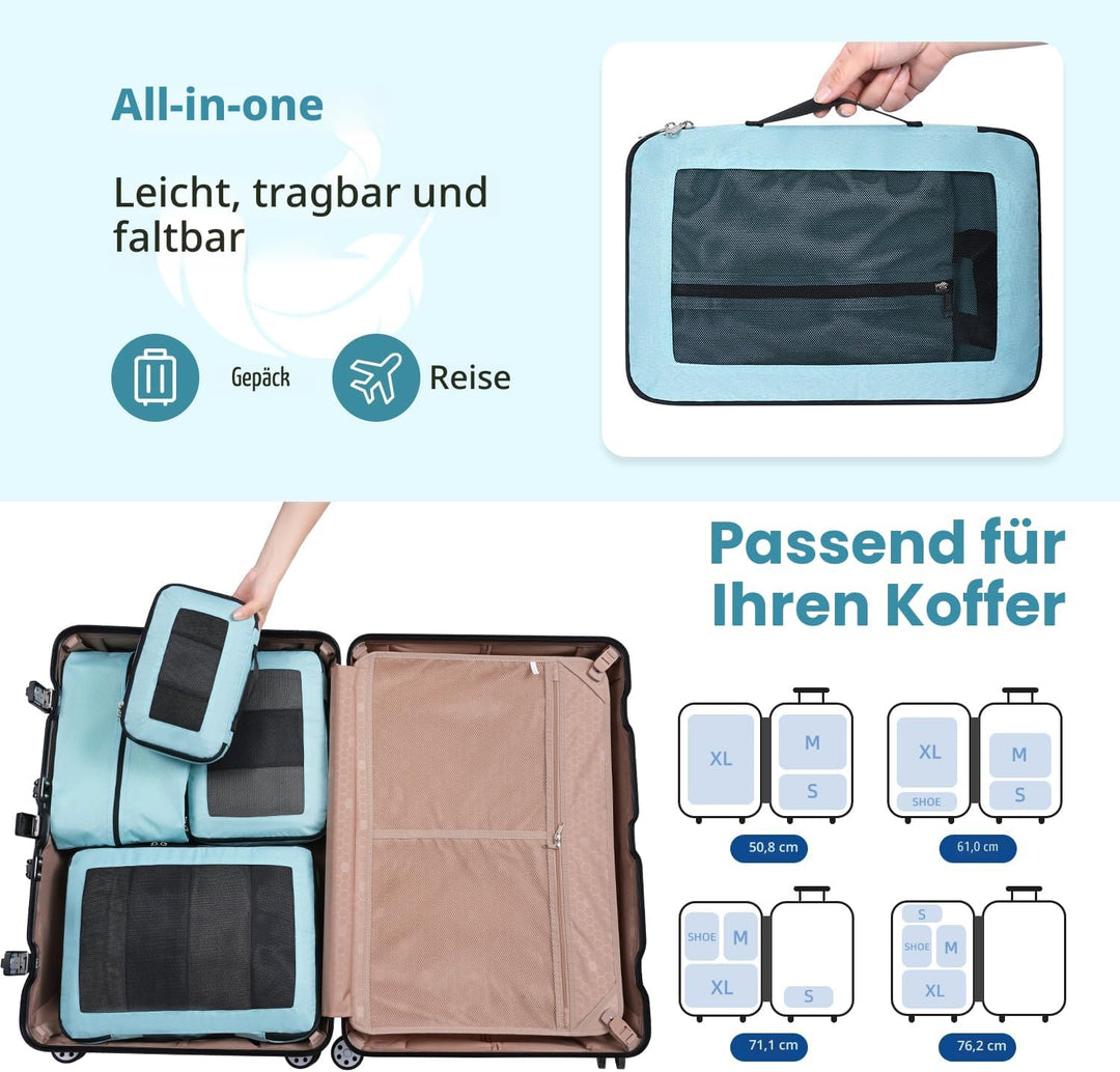 Kompressions-Packwürfel, Verbessertes Netzfenster, Sichtbar und Tragbar, Erweiterbare Reisegepäck-Or
