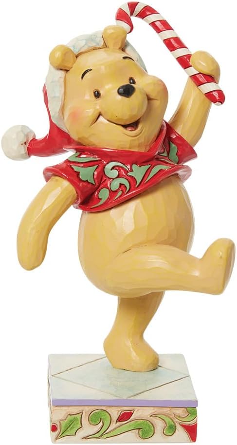 Jim Shore Enesco Disney Traditions Winnie Puuh mit Zuckerstange, 14 cm