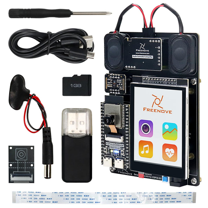 Freenove Development Kit for ESP32-S3 (Compatible with Arduino IDE), Onboard Camera Wireless Stereo