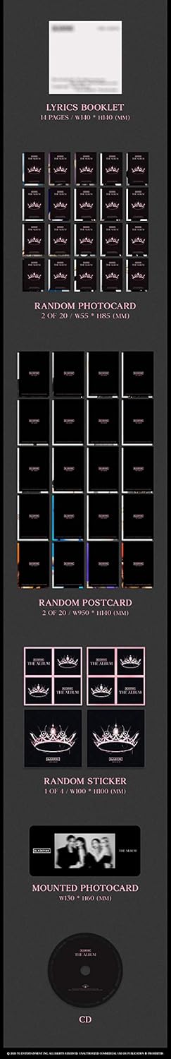 Blackpink - The Album [Random Ver.] (1st Full Album) [Pre Order] CD+Photobook+Others with Tracking C