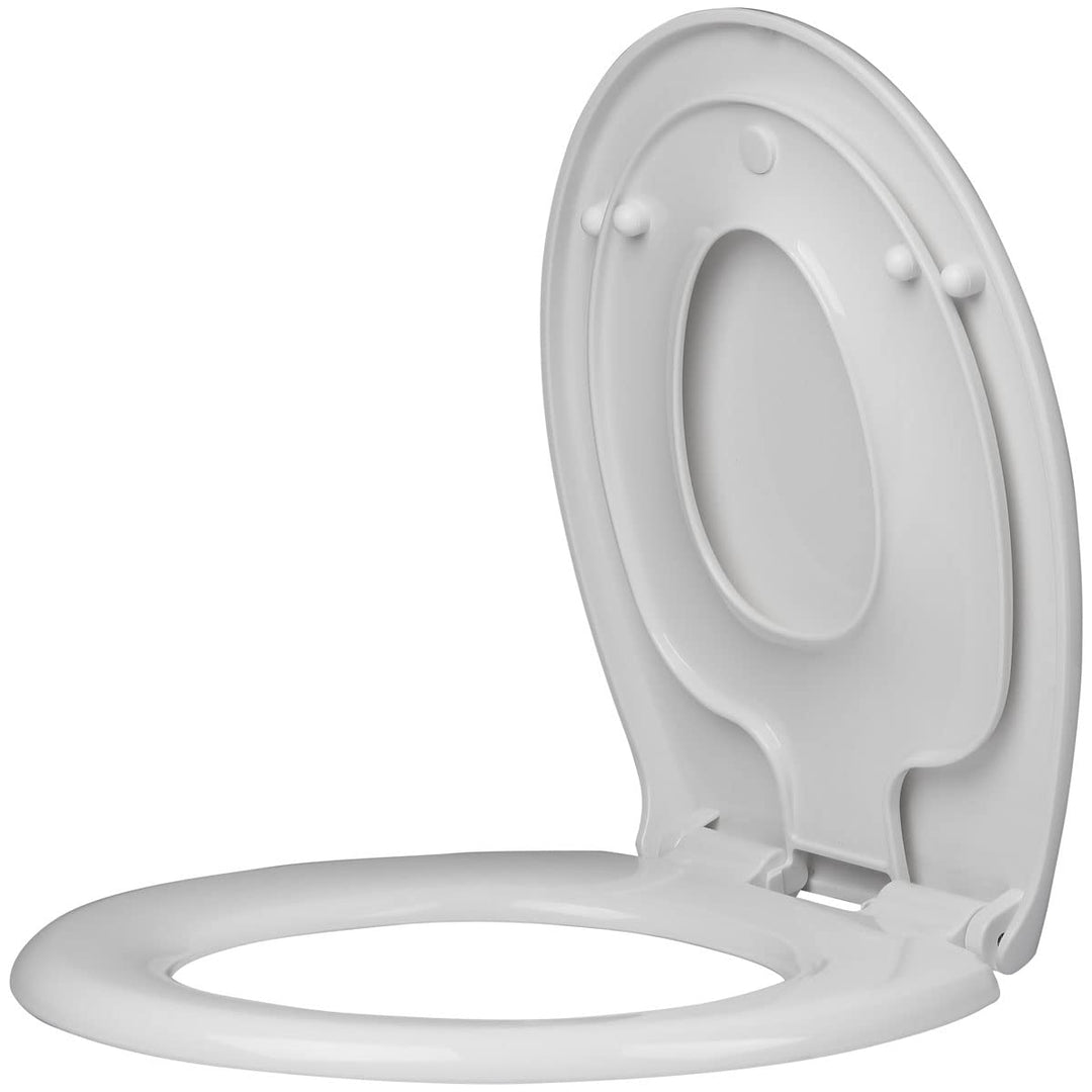 Duschy Soft Junior WC-Sitz für Familien und Kinder, mit sanfter Schliessfunktion, Weiss, 44.4 x 36.9