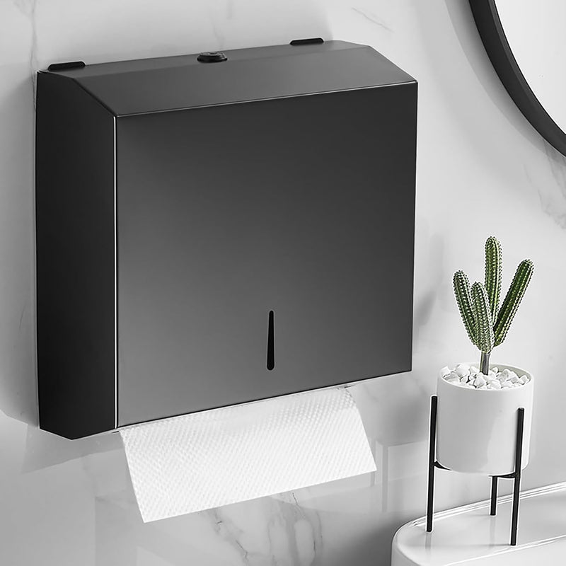 Papierhandtuchspender, Edelstahl Handtuchspender abschliessbar, Falttuchspender Papiertuchspender C/