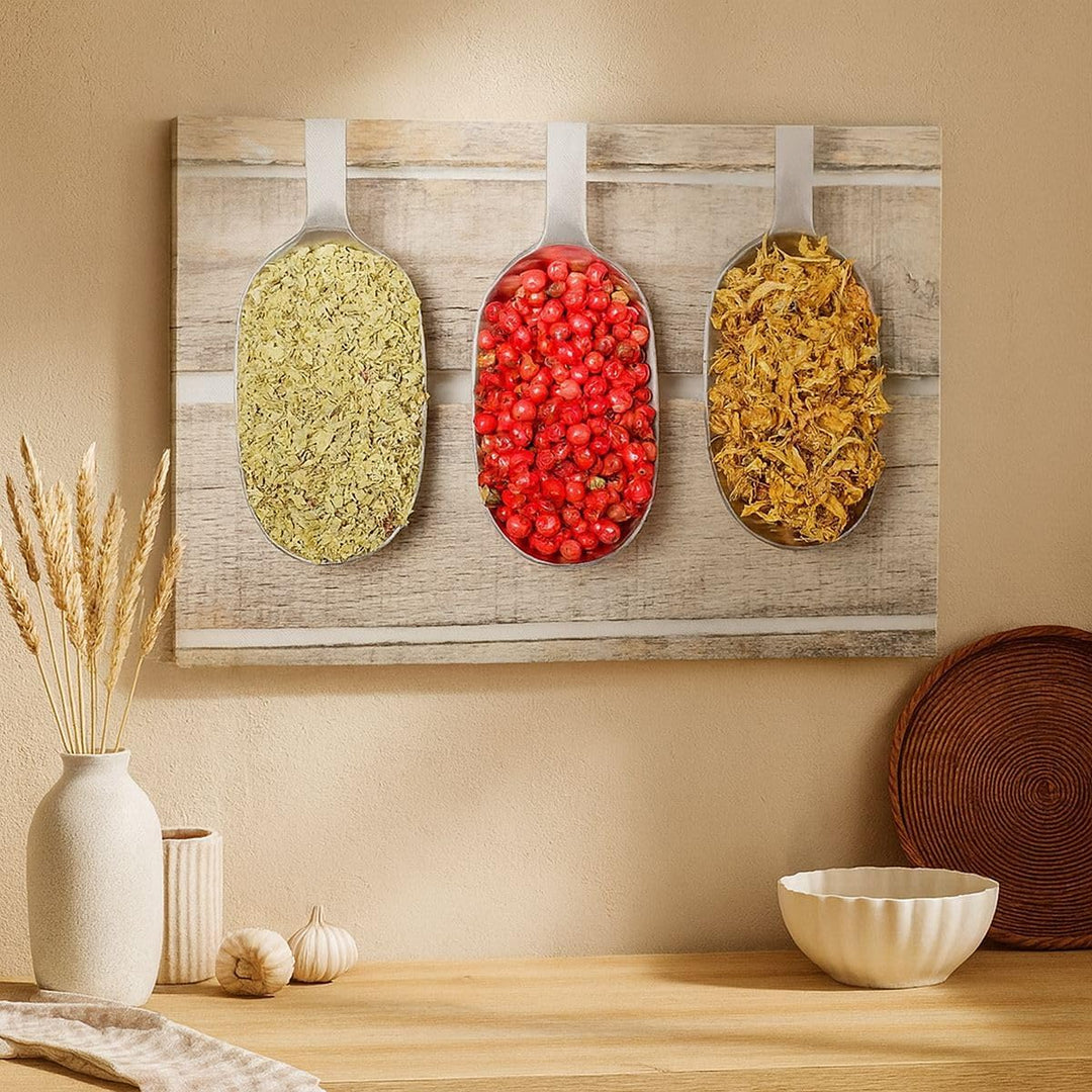 Bilder auf Leinwand 100x70cm Leinwandbild Samen Kräuter Gewürze Gewürze Gross Wanddeko Bild Schlafzi