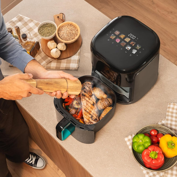 Cecotec Heissluftfritteuse ohne Öl - 4L - Grill - Doppelwiderstand - Integrierter Smoker - Air Fryer