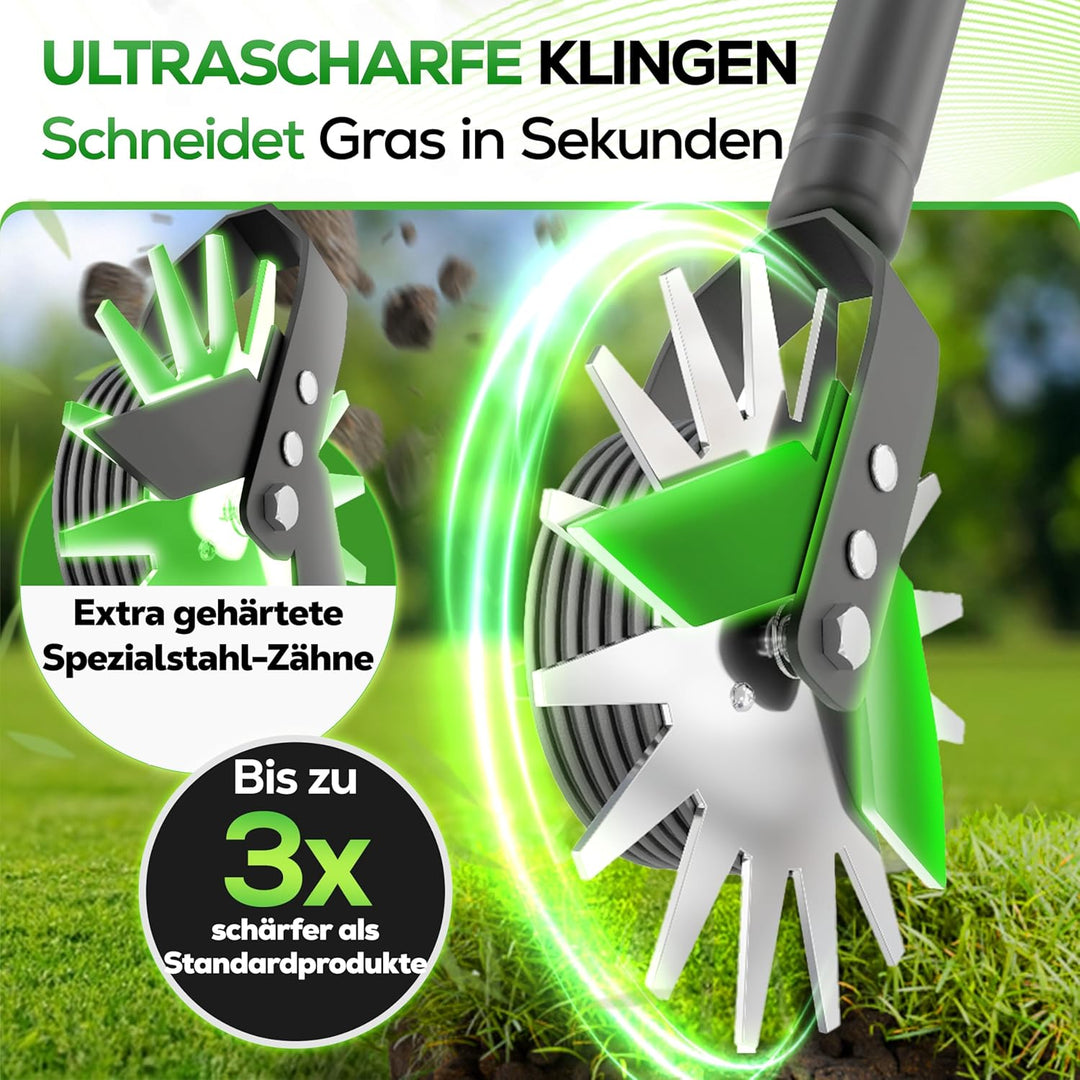 Profi Rasenkantenschneider mit höhenverstellbaren ergonomischen Stiel | Kantenschneider für perfekte