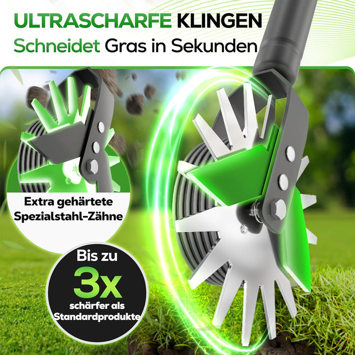 Profi Rasenkantenschneider mit höhenverstellbaren ergonomischen Stiel | Kantenschneider für perfekte