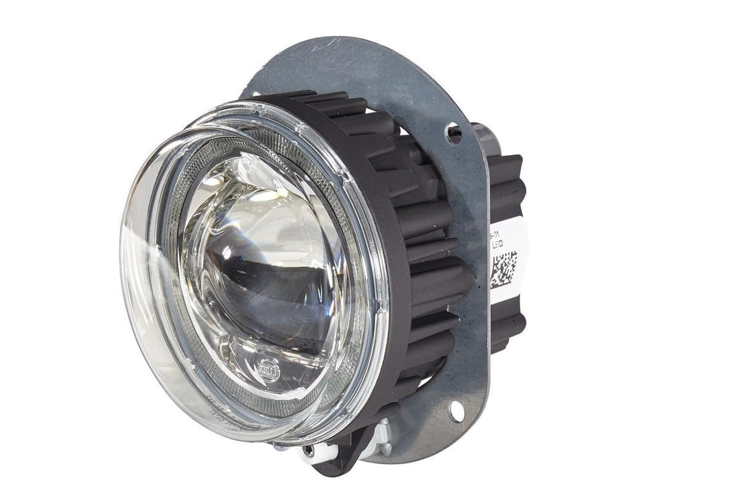 HELLA - LED-Nebelscheinwerfer - 90mm Performance L4060 - 12/24V - rund - Einbau - glasklare Streusch