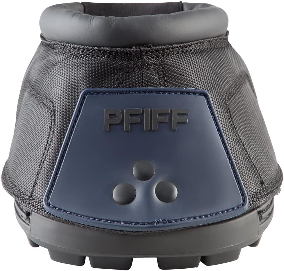 Pfiff 102855 Pferde Hufschuh Behandlungsschuh, 1 Stück, Schwarz-Blau Gr. 9 1 Stück 9, 1 Stück 9