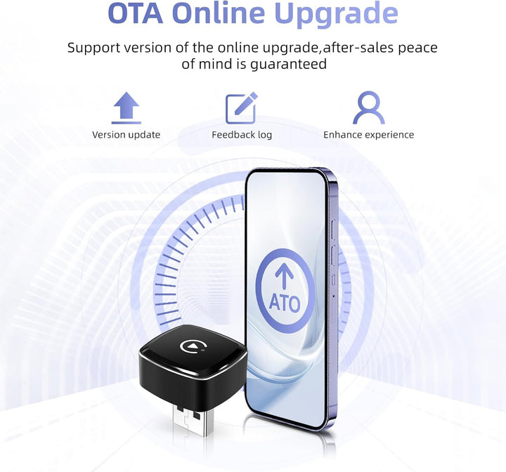 EZoneTronics 2-in-1 Wireless CarPlay Adapter, Unterstützt CarPlay Android Auto, Upgrade von Wired au