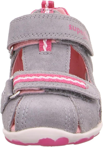 Superfit Baby Mädchen Fanni Sandalen, Grau Rosa