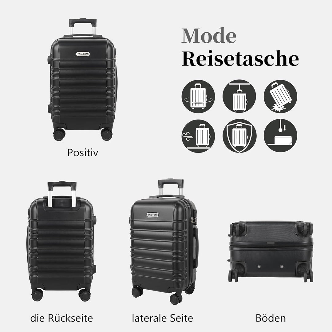 MoFut Handgepäck Koffer, Reisekoffer, Hartschalenkoffer Trolley Rollkoffer Suitcase mit Rollen, Hart