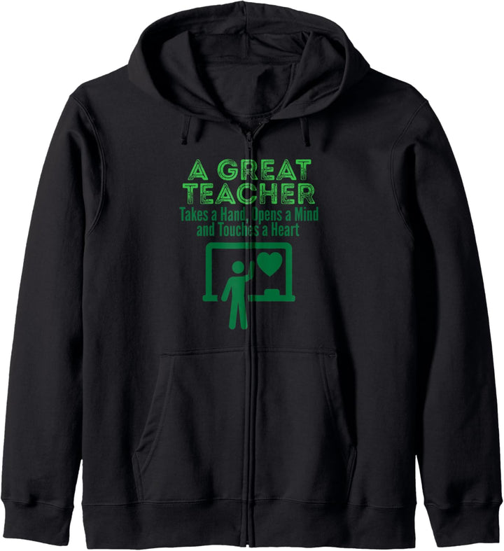 Lehrer öffnet Verstand berührt Herz Geschenk T Shirt Kapuzenjacke