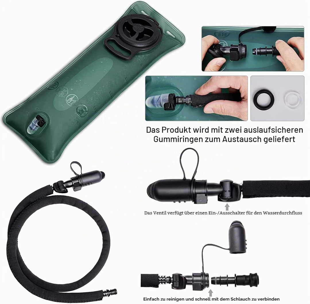 G4Free 22L Trinkrucksack Laufrucksack mit 3L Wasserblase Upgrade ACU, ACU