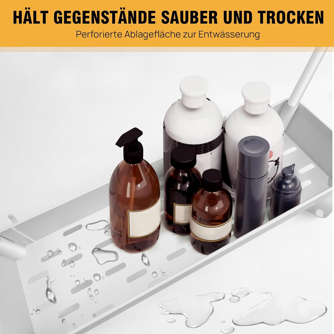 4-Tier Servierwagen mit Rollen, Küchenwagen aus Metall mit Bremsen, Mobiler Allzweckwagen für Wohnzi