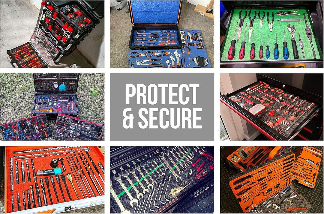 Shadow Foam Medium Sheet - 1000mm x 500mm | Schneiden und Abziehen Schaumstoff für Werkzeugkasten-Or