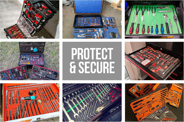 Shadow Foam Medium Sheet - 1000mm x 500mm | Schneiden und Abziehen Schaumstoff für Werkzeugkasten-Or