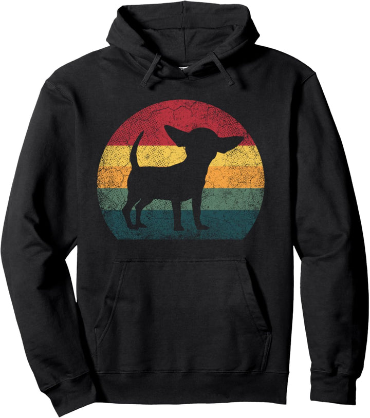 Chihuahua Dog Vintage Distressed Retro Style Men Women Kids Pullover Hoodie