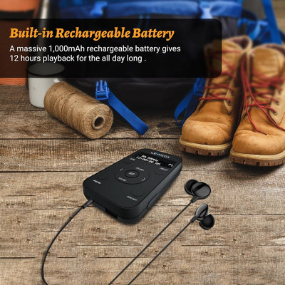 LEMEGA PR1L Taschen-DAB-Radio, FM-Radio, tragbares DAB+-Radio, inkl. Kopfhörer, wiederaufladbare Bat