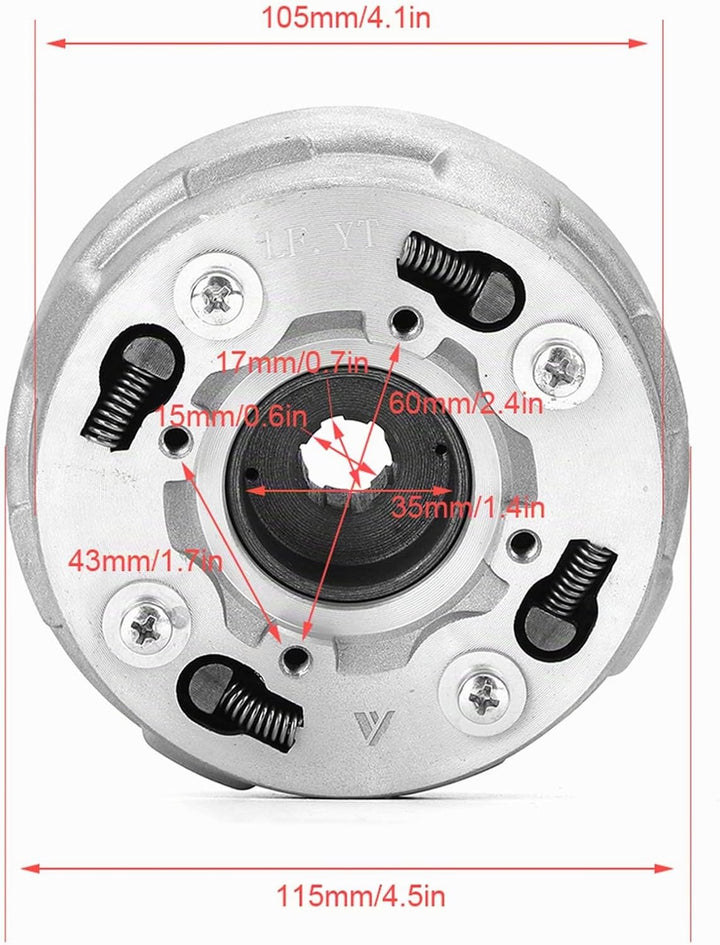GAESHOW EXID Motorkupplungsbaugruppe Fit für Lifan 70cc 110cc 125cc Pit Quad Dirt Bike ATV Buggy Ede