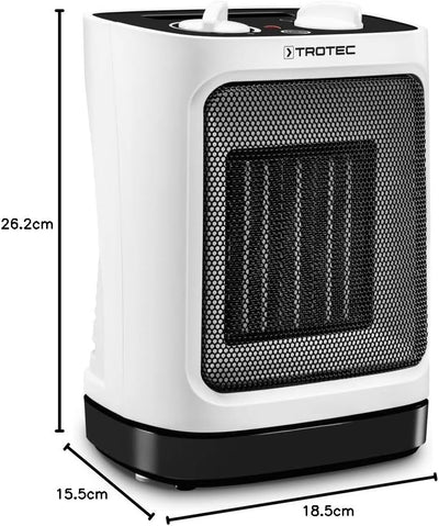 TROTEC TFC 17 E Keramik-Heizlüfter Keramik-Heizung 60° -Oszillation 2000 Watt Heizleistung für Räume