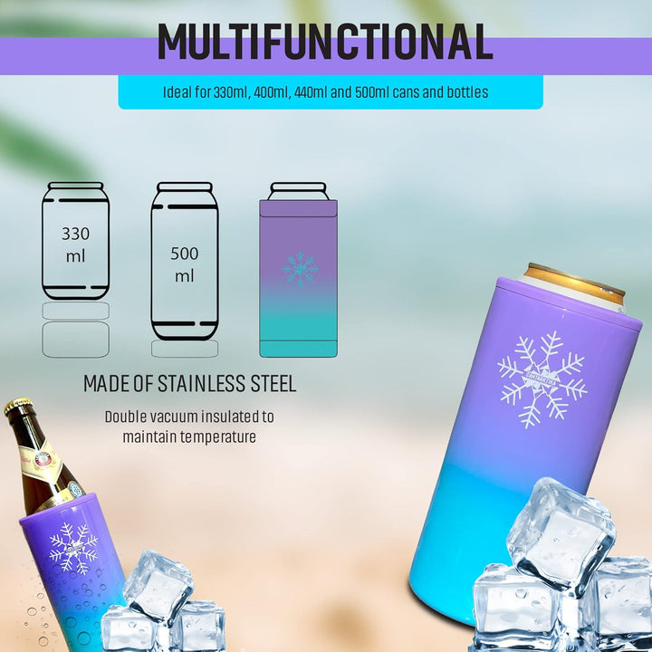 BierKühler Qualitätskühler Thermos Getränkekühler Flaschenkühler für 330 ml 440 ml 500 ml Bier Dosen