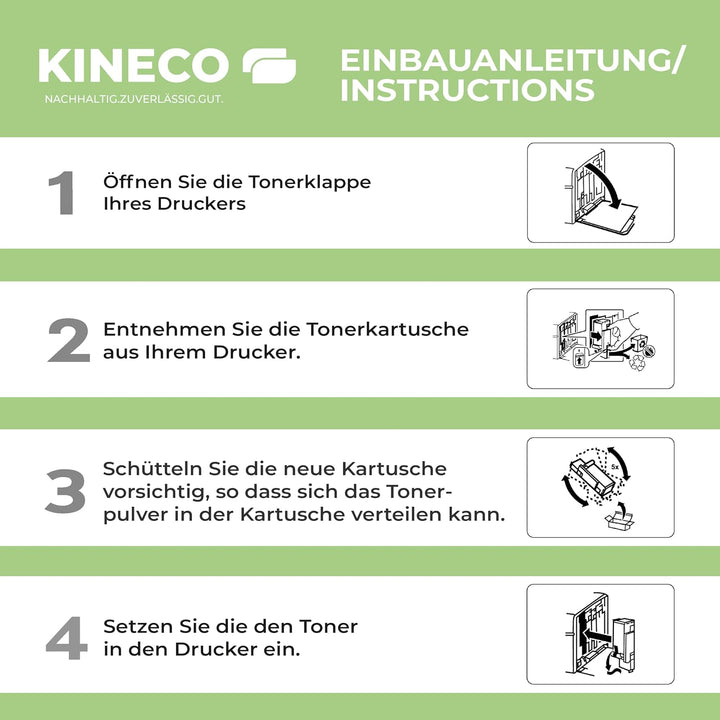 Kineco 5X Toner ersetzt TK5240 2X bk 1x CMY Multipack für Kyocera Ecosys M5526cdw P5026cdn