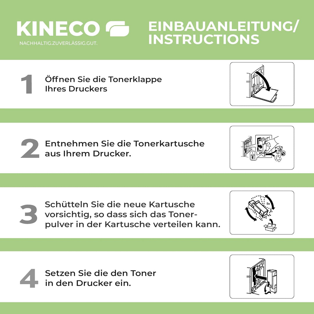 Kineco 4X Toner ersetzt TK5240 Multipack für Kyocera Ecosys M5526cdw P5026cdn