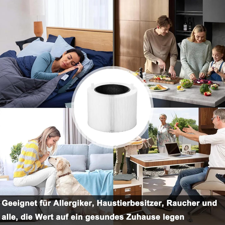 Blue 511i Max Ersatzfilter für Blueair Blue Pure 511i Max Luftreiniger - 2 Stück True HEPA Filter mi