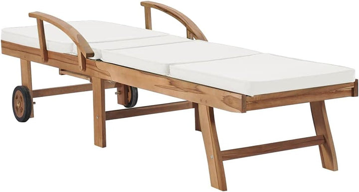 Relaxliege Liegestuhl, Sonnenliege, Liegestuhl mit Armlehnen und Rollen, komfortabel, ergonomische -