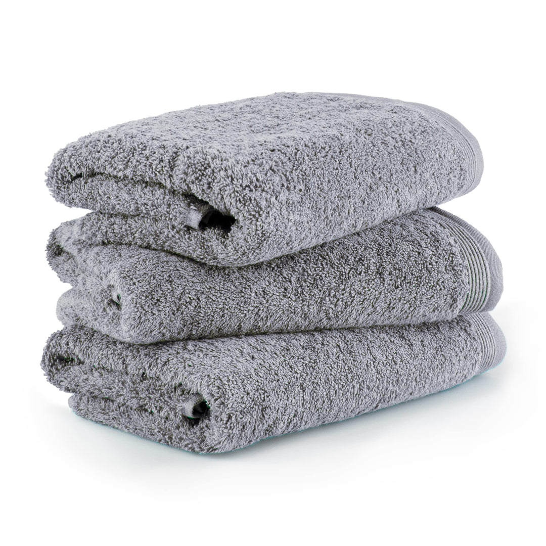 MÖVE Superwuschel Handtuch-Set, 3 Handtücher 50 x 100 cm, Made in Germany, 100% Baumwolle, stone 3*5