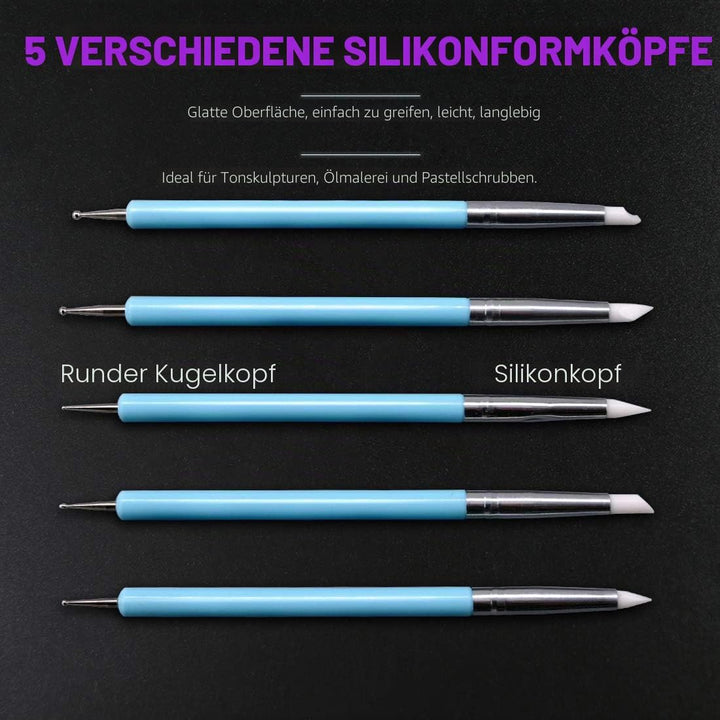 Swpeet Modelliermasse Modellierwerkzeug-Set, doppelseitiges Griff-Set, doppelseitiges Design, Töpfer