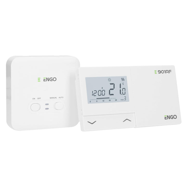 ENGO E901RF Wireless Thermostat 7 Tage Programmierbar Zentralheizungsregler Gas Öl Kombi Boiler Ther