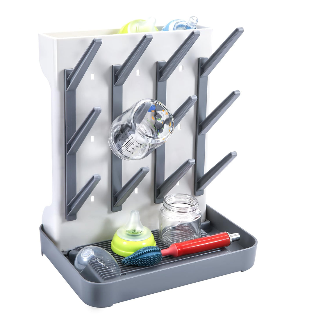 MeCids Baby Flasche Trockner Rack, vertikale stehende Trockenständer Babyflaschenr, Platzsparende Ba