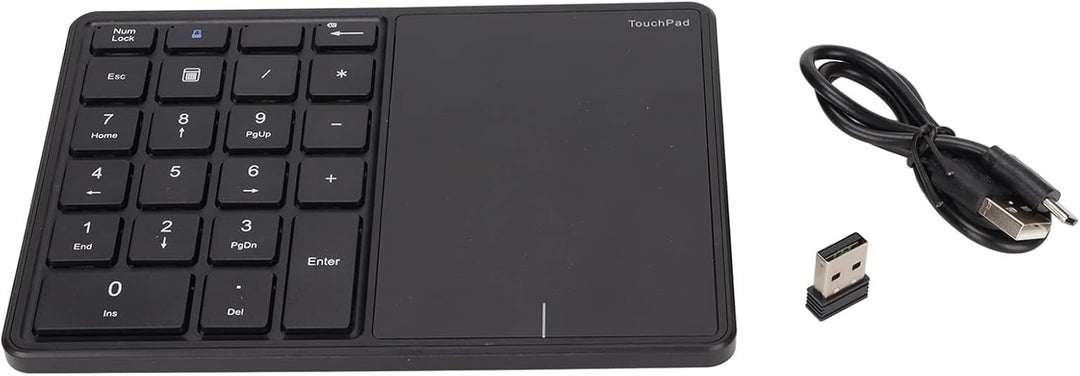 Kabelloser Nummernblock mit Touchpad, Bluetooth-Nummernblock für Laptop, 22 Tasten Wireless BT Dual