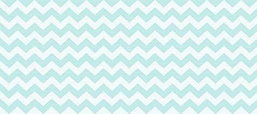 Viniliko Teppich Chevron, Vinyl, türkis und weiss, 66 x 150 x 3 cm 66x150x3 cm Mehrfarbig, 66x150x3