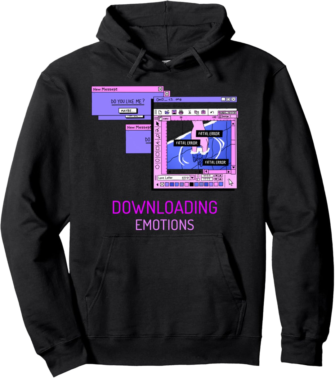 Japanese Aesthetic Vaporwave E-Girl Emotions Anime Manga Pullover Hoodie