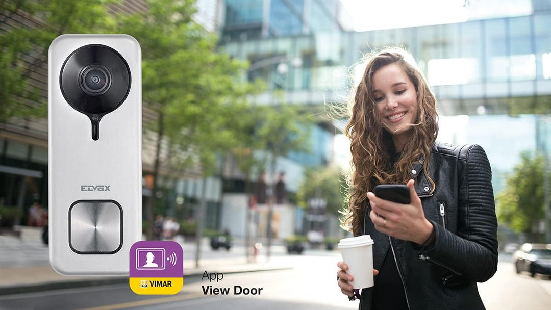VIMAR K40960 Video-Türklingel-Set, 1 Doorbell WiFi 40960, View Door App, Kamera mit Nachtsicht, SD-K