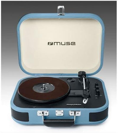 Muse MT-201 Retro Plattenspieler mit Bluetooth, eingebaute Stereo Lautsprecher und USB (RCA-Ausgang,