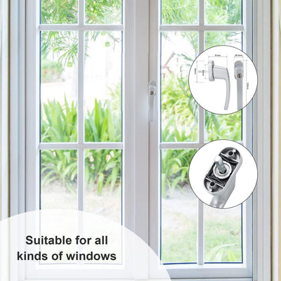 Jopassy Aluminium Fenstergriff mit Schloss in Stiftlänge 35cm Abschliessbare Fenstergriffe,Kindersic