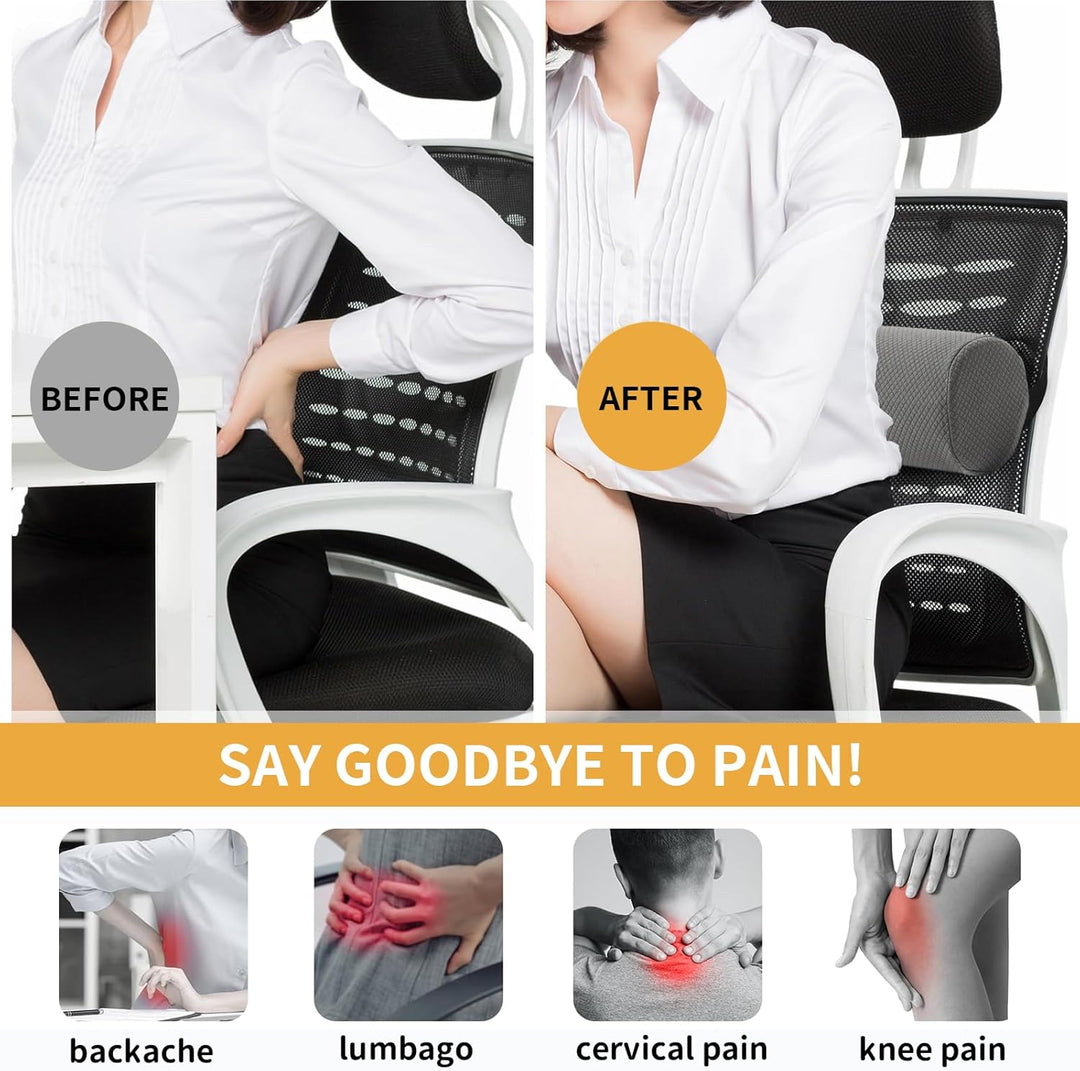 Ergonomisches Lordosekissen Mit Bezug, Lendenkissen Auto Mit Gurt, Rückenstütze Für Sofa Auto, Rücke